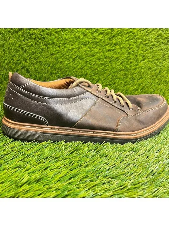 Florsheim Gridley Mens Size 9.5 Brown Leather Steel Toe Safety Work Oxford Shoes