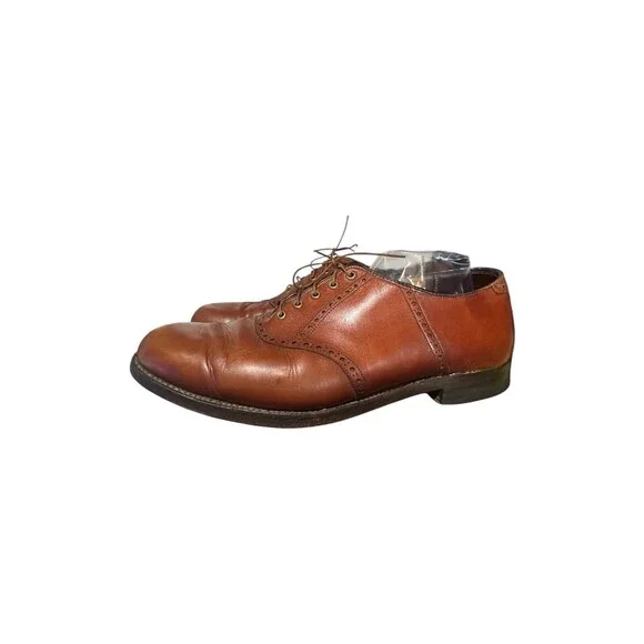 Vintage Daniel Forbes Brown Leather Derby Dress Shoes Mens Sz 11 Flexible USA