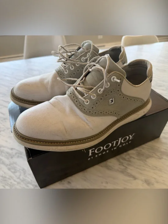 FootJoy Men’s Beige and Light Gray Oxfords