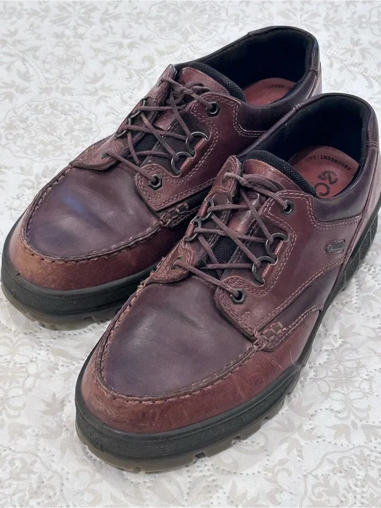 ECCO Men's Track 25 Low GORE-TEX Brown Leather Lug Lace-Up Size US 9-9.5 EU 43