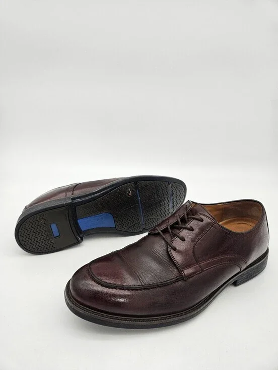 Johnston & Murphy Warner Sheepskin Oxford 20-7076 Mens Size 11M Brown Lace Up