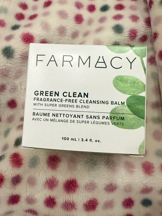 Farmacy Green Clean Fragrance-Free Cleansing Balm — White & Green Packaging