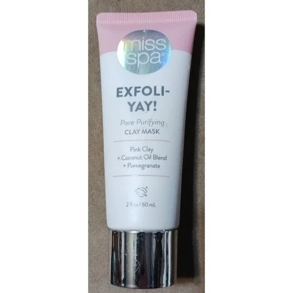 NEW Miss Spa Exfoli-Yay! Pore Purifying‎ Clay Mask Pink Clay Coconut Oil Blend