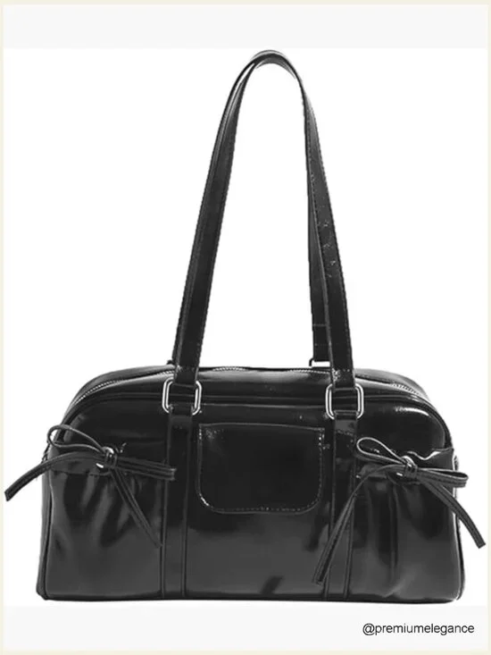 Vegan Leather Slouchy Hobo Shoulder Bag with Zipper Closure