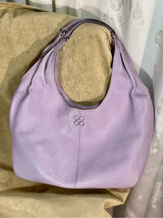 Coach Lavender Pebbled Leather Hobo Bag