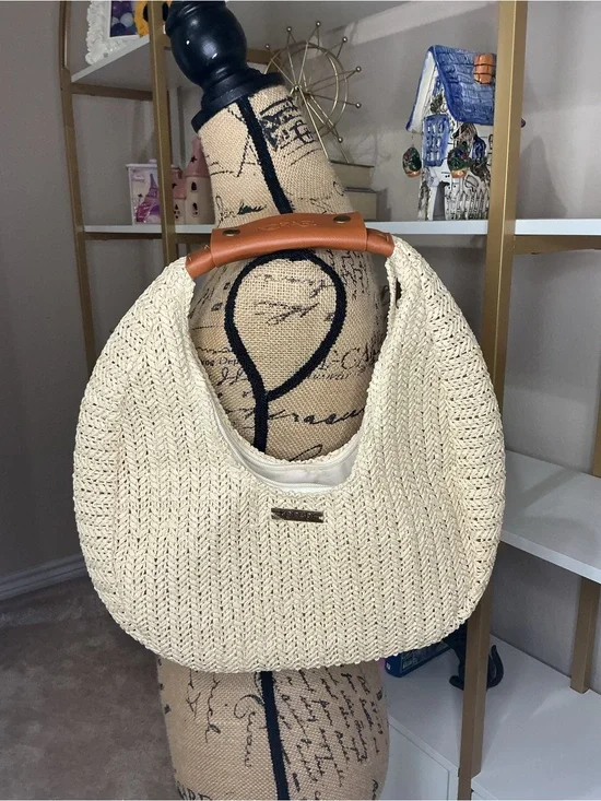 Raffia Woven Hobo Bag by Kopari