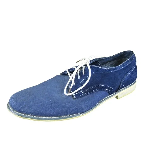 Steve Madden Men Sojourn Derby Oxfords Blue Leather‎ 12 Medium Gently Used 2025
