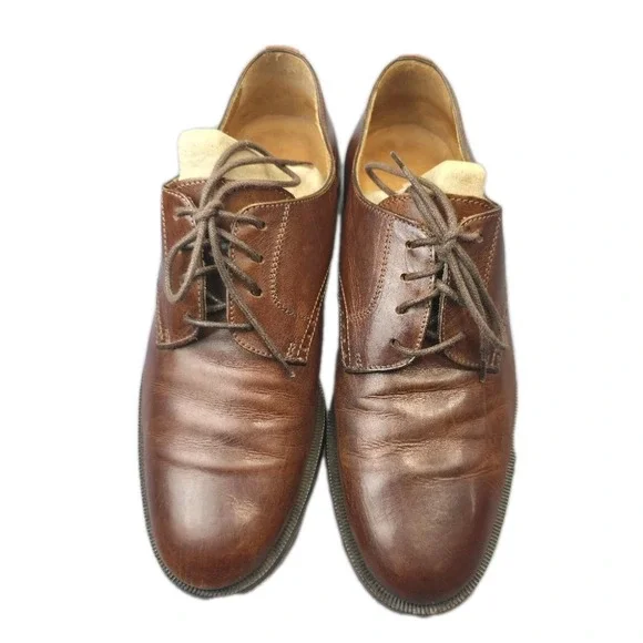 Vito Rufolo Men's Size 8.5 M Brown Dress Derby Lace Up Shoes,  Italy  Leather