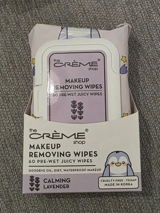New The Creme Shop Makeup Removing Wipes - Lavender Scent