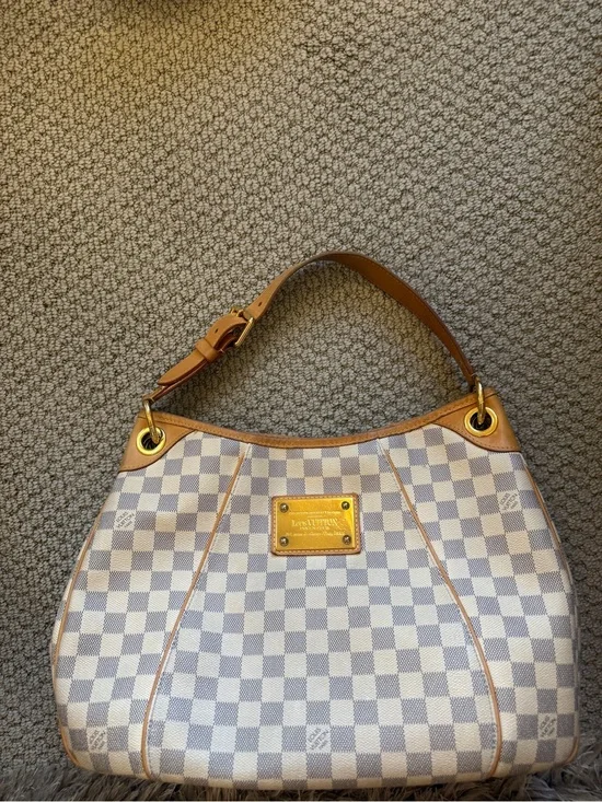 Louis Vuitton White Damier Azur Canvas Shoulder Bag