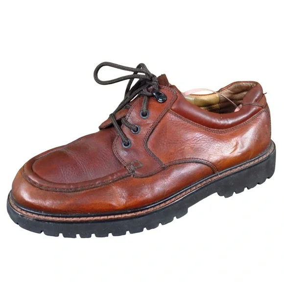 Dockers Glacier Men's Leather Oxford Shoes Size 8.5 Wide‎ Brown Casual Work