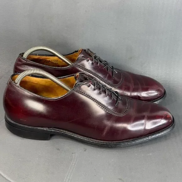 Johnston & Murphy Heritage Oxfords Shoes Mens Size 10 Burgundy Black