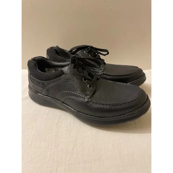 Clarks Men's Cotrell‎ Edge Black Oily Leather 9W US (8H UK) Comfort Casual Shoes