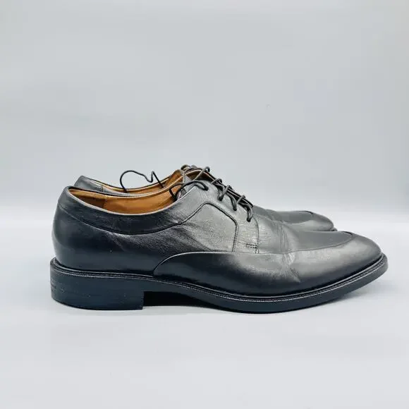 Cole Haan Shoes Mens 11 Black Leather Derby Oxford Dress Almond Toe Classic