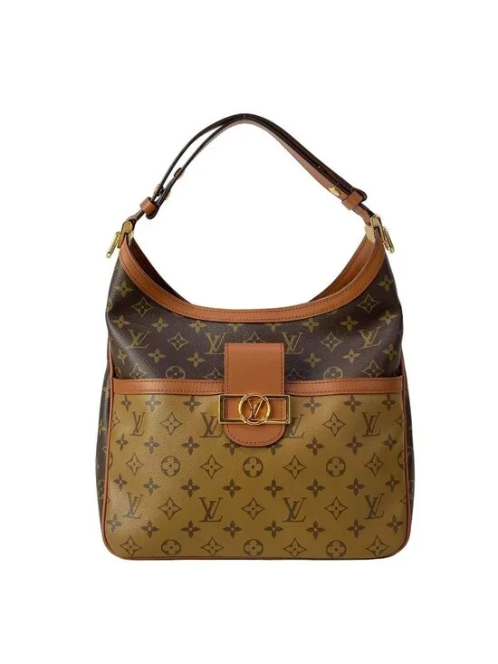 Louis Vuitton Handbag Monogram Reverse Hobo de Fine MM