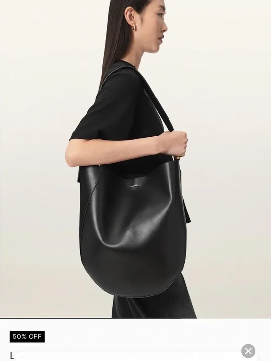 All Saints  Premium Leather Shoulder Hobo  Bag