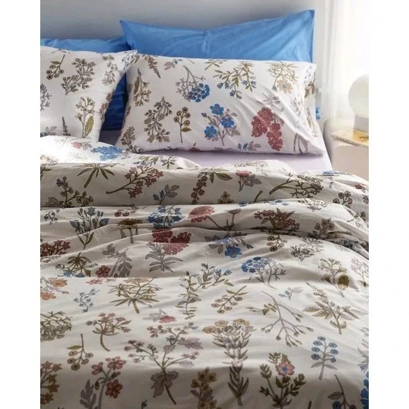 Urban Outfitters Home Myla Floral Full/Double Duvet Cover W/ 2 Pillowcases 78x86