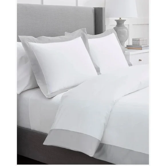Boll & Branch Signature Colorblock Duvet Set Organic Cotton Luxury Cal King