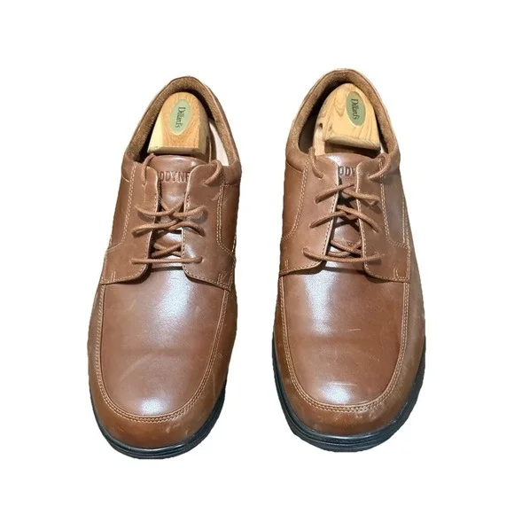 Anodyne No. 12 Brown Leather Oxfords Diabetic Orthotic Shoes‎ Men Sz 14XW EUC