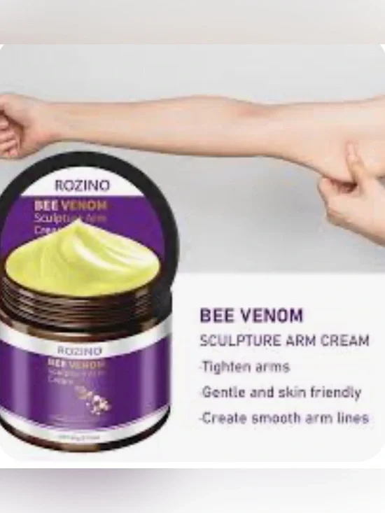 Rozino Bee Venom Sculpture Arm Cream - Purple & Yellow Jar
