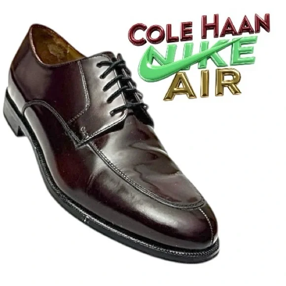 Vintage Cole Haan Nike Air Men’s 10.5M Cordovan Leather Split Toe Dress Shoe