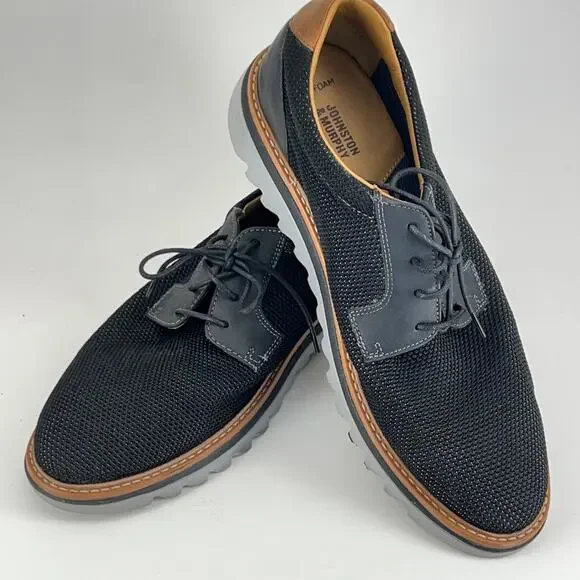 205599 SD50 BRAYDON PLAIN TOE MEN'S SHOES SIZE 10 M‎ NAVY KNIT JOHNSTON & MURPHY