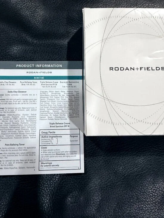 RODAN + FIELDS Redefine Regimen On-The-Go Travel Size Skincare Kit NEW