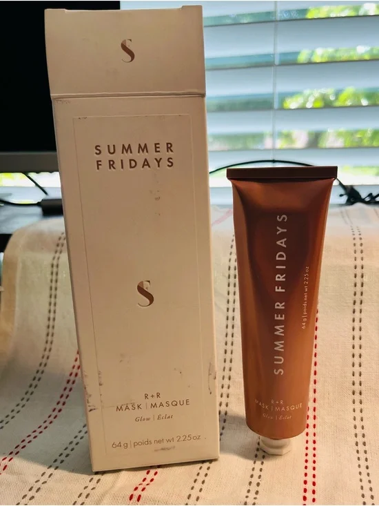 Summer Fridays Exfoliating Mask in Copper Tube with White Box