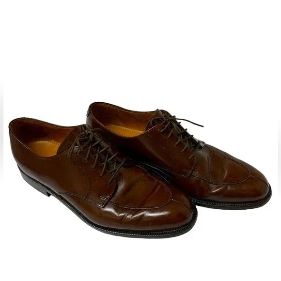 Cole Haan City Men’s Oxford Loafers Lace Up Brown Leather Shoes SZ 9.5 D