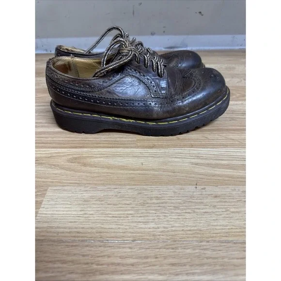 Dr Martens 3989 Made In England Brown Leather Wingtip Brogue Mens 7