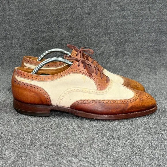 Florsheim Imperial Spectator Oxford Men's 9.5D Two Tone‎ Brown Leather Wingtip