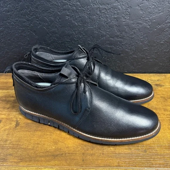 Hush Puppies‎ Cooper HMV10442-007 Black Leather Oxford Shoes Mens Size 12 US