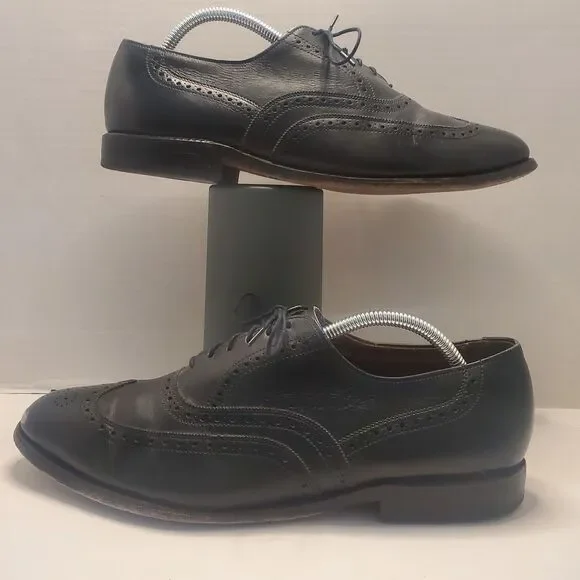 Allen Edmonds Chester Wingtip Oxford Men’s 10.5D Black Leather Dress Shoes 31185