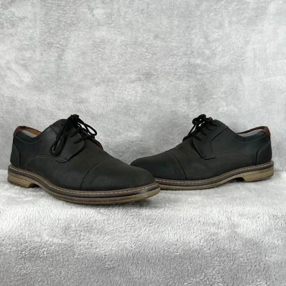 Florsheim Comfortech Flexsole Cap Toe Oxford 10M Black Men Dress Shoes 62851