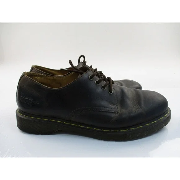 Dr. Martens Stanton Shoes Mens 11 Brown Leather 4-Eye Oxford AirWair Low Top