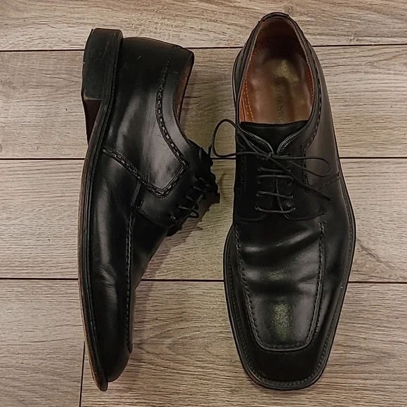 MAGNANNI Black Leather Sz 10.5 M Lace Up Oxford Mens Dress‎ Shoes