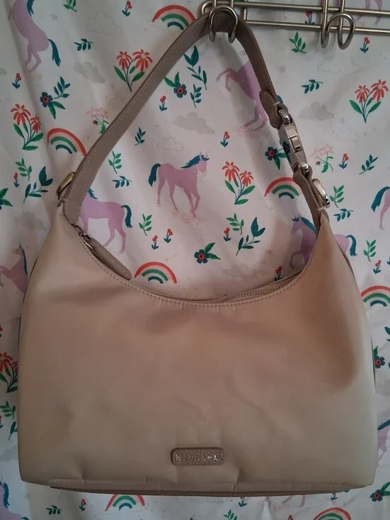 NWOT Discontinued Senreve Strati Sporta Beige Nylon Neutral Quiet Luxury Purse