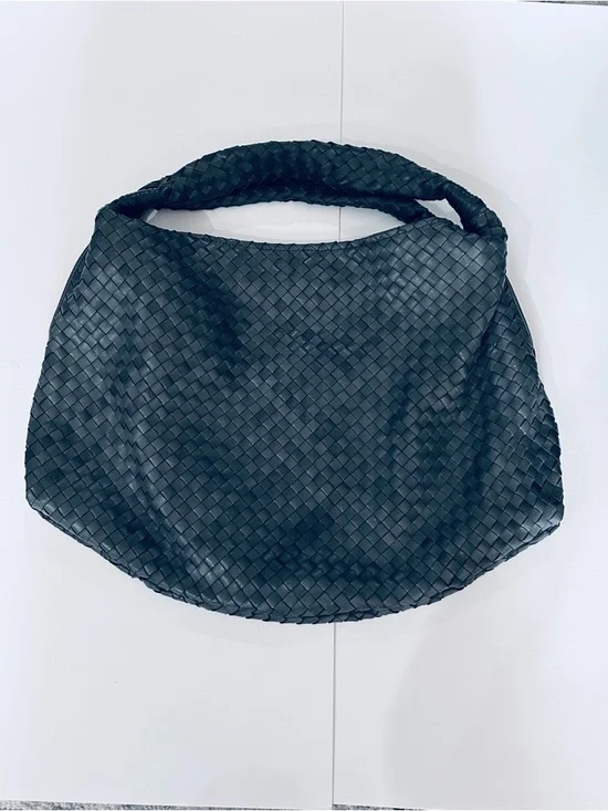 Christopher Kon Woven Leather Hobo Shoulder Bag in Blue