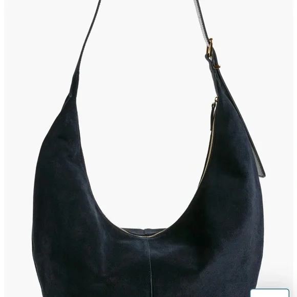 Madewell Navy Suede Hobo Bag