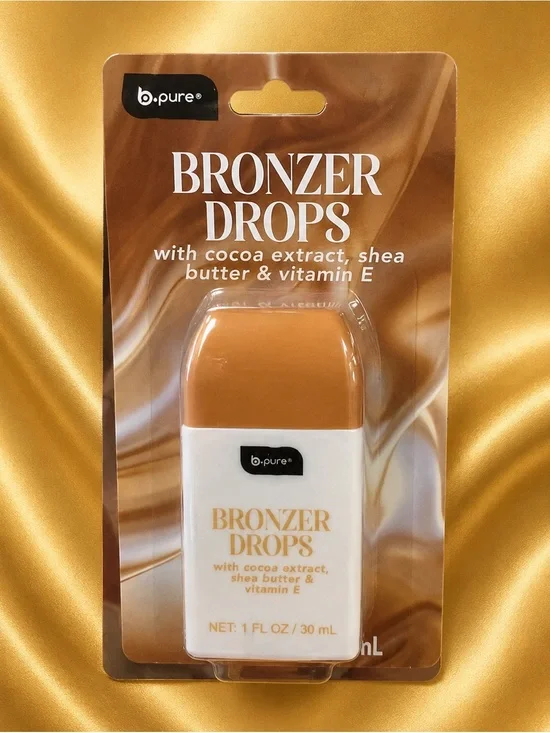 NEW 💛 b.pure Bronzer Drops - Golden Tan, 1 Fl oz. Coco Shea Butter & Vitamin E