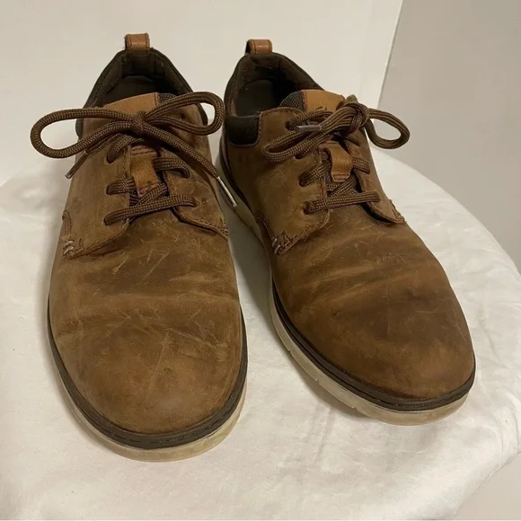 Clarks Shoes Men’s Size 8.5 Braxin Low‎ Comfort Oxford Brown workwear Y2K