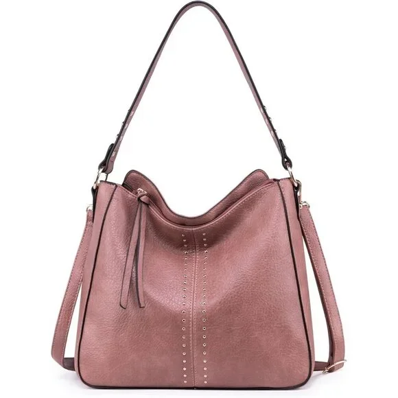 Hobo Bag Women Vegan Leather Large Capacity Crossbody Shoulder Purse