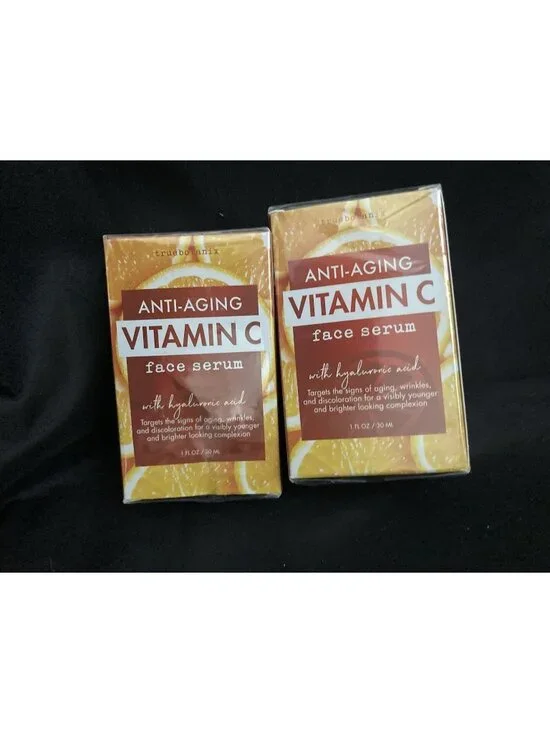 True Botanix Anti-Aging Vitamin C Face Serum Hyaluronic Acid 1 oz Lot of 2