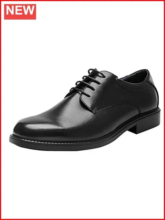 Men's Derby Lace-Up Oxford Shoes with Leather Lining - Formal Business Dress