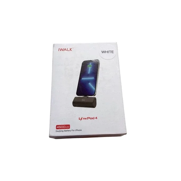 iWALK LinkPod 4 Portable Charger 4500mAh Docking Battery for iPhone White New