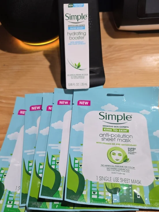 Simple Hydration Booster + Anti-Pollution Sheet Masks - And Hydrating Booster