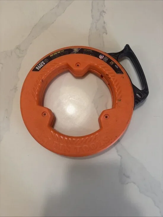 Klein Tools 25-Foot Spring Steel Fish Tape with Laser Etched Markings