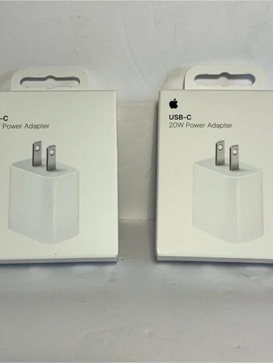 Lot of 2 Genuine Apple 20W USB-C Power Adapters A2305 MWVV3AM/A 1 Sealed 1 Open
