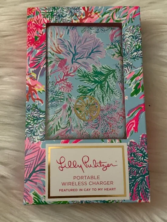 LILLY PULITZER Cay To My Heart Portable Wireless Charger