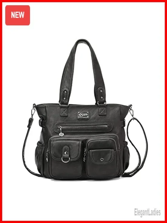 Extra Large Vegan Leather Hobo Shoulder Bag Tote with Detachable Strap